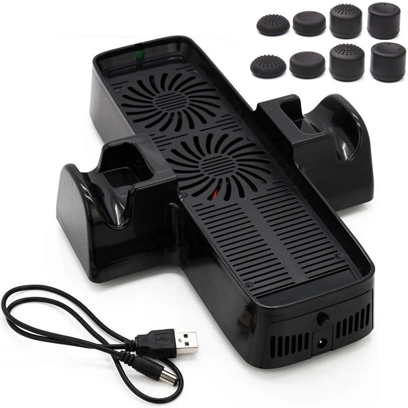 Для Xbox 360 Slim 360 S консоль охлаждающий вентилятор 2 вентилятора с контроллером зарядная док-станция зарядное устройство охлаждающая подставка