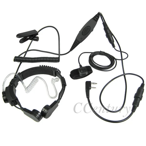FBI VOX Military Tactical Throat Mic Headset for Baofeng Portable CB