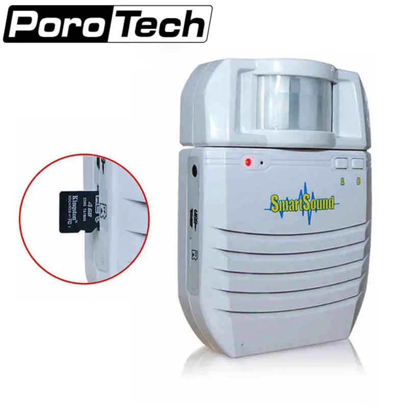 S V1 Battery Powered Wireless Infrared Motion Detector MP3 Audio Player Home Security font b Alarm