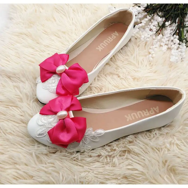 5cm Arc Appartements 34 Flat Blanc À Rond Rose 41 Lacets Heel Femmes Bout Mariage Chaussures De 4 3cm Casual Ballets Taille Princesse Grande Heel Heel nz4gWUW