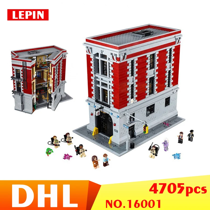 LEPIN 16001 4705Pcs Ghostbusters Firehouse Headquarters brinquedos Model set Building Kits Model Compatible 75827 LEPIN 16001 4705Pcs Ghostbusters Firehouse Headquarters brinquedos Model set Building Kits Model Compatible 75827