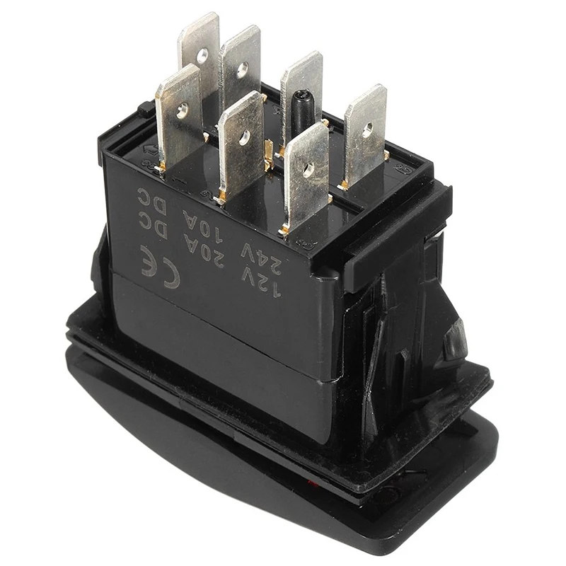 12V 20A автомобиль лебедка Лебедка/ВКЛ-ВЫКЛ-на однократно перекидной переключатель синий светодиодный светильник 7 контактов переключатель