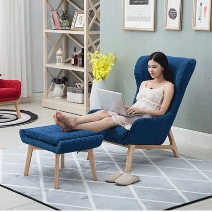 

Living Room Sofas couches for Living Room Home Furniture fabric lazy sofa chair stool set minimalist lounge chair recliner hot