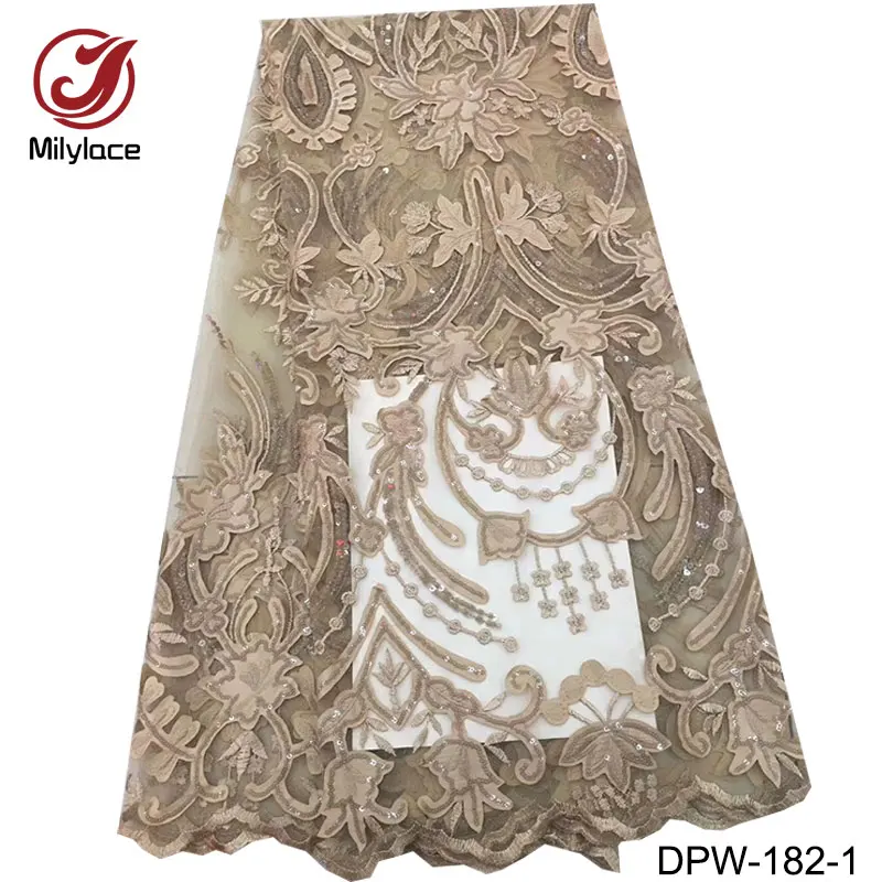 Dubai lace fabric high end french lace with flowers african bridal lace