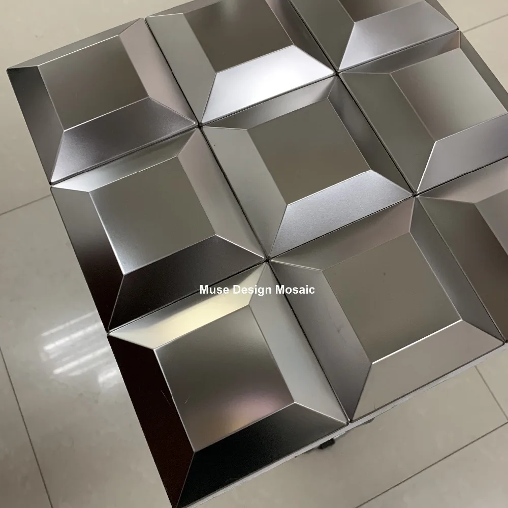 3D金属马赛克宝塔形 银 (3)_副本