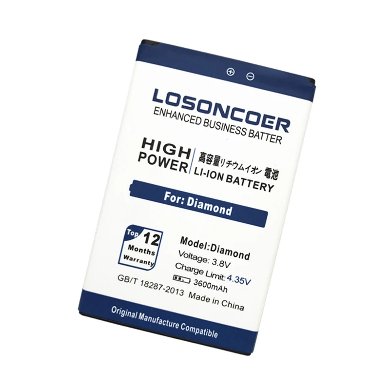 LOSONCOER 3600 мАч для Umi Diamond батарея X + номер отслеживания|Аккумуляторы мобильных