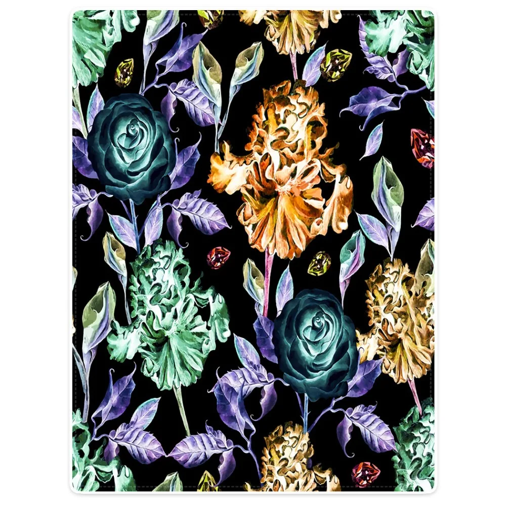 HommomH одеяло пледы комфорт теплый мягкий плюшевый для дивана Роза Калла ретро красочные