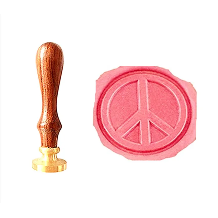 Rosewood Handle Винтажный Ant-War Peace Symble роскошный воск уплотнение штамп латунный павлин с металлической ручкой подарочный набор - Цвет: Rosewood Handle