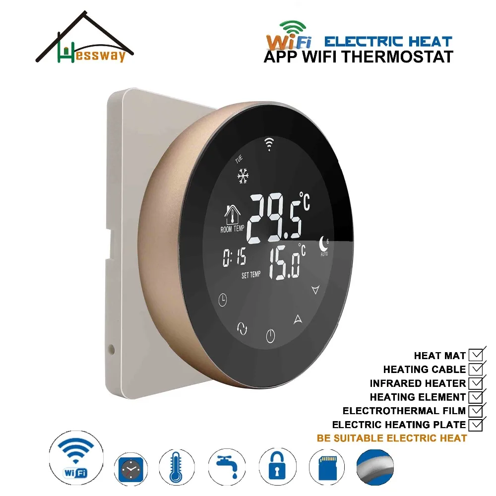 

EU Double sensor electric temperature controller underfloor heating THERMOSTAT WIFI for heater plate electrothermal film