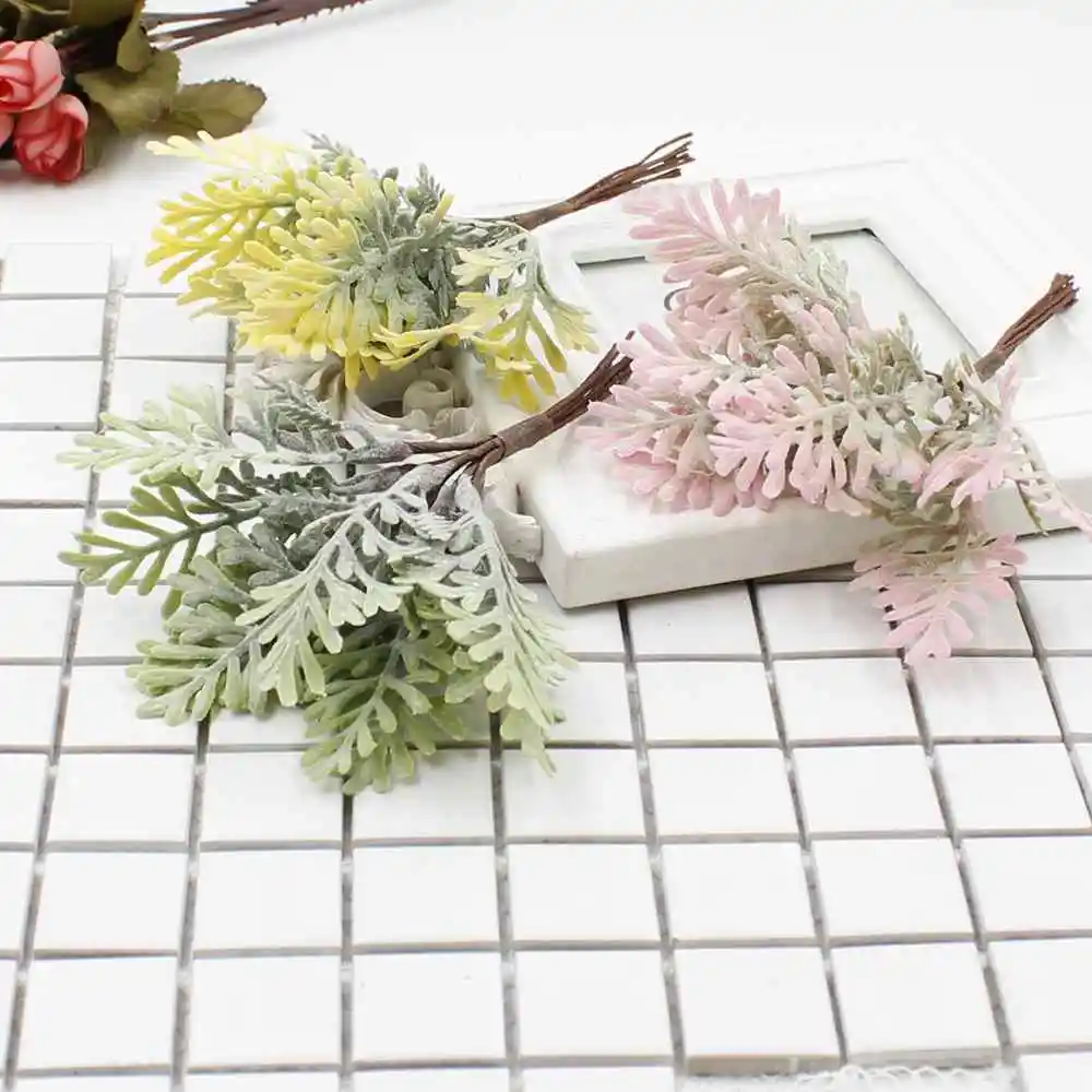 

10pcs mini artificial flower acorn leaf plant bouquet wedding home Christmas decoration DIY wreath scrapbook craft fake flower