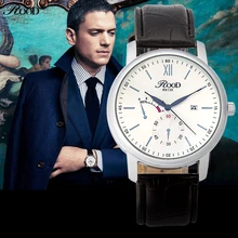Quartz De Luxe Montre Homme 2016 Résistant À L’eau Changement Couleur Verre Visage Or Argent Date Montre-Bracelet Horloge Bracelet En Cuir Hommes Montres