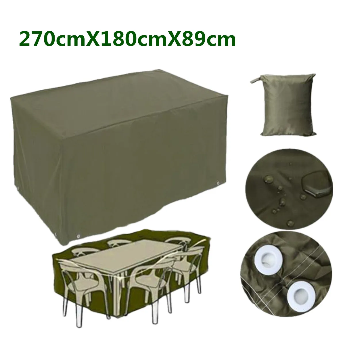 

Military Green Waterproof Motorcycle Garden Rectangular Rain Furniture Set Cover Shelter Protector Anti-dust Windproof