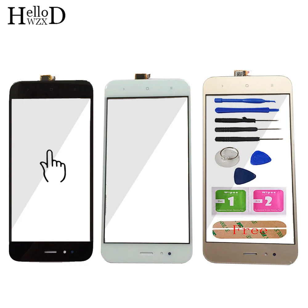 

5.5'' Mobile Phone Touch Glass For Xiaomi 5X Mi5x Mi 5X Touch Screen Glass For Xiaomi MiA1 Mi A1 Digitizer Panel Front Glass