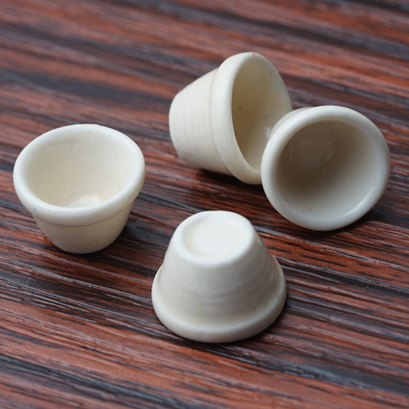 دمية أثاث السيراميك الأبيض زهرة الأواني مصغرة الأطفال لغز اليد الدمى لعبة البيت 4 قطعة/المجموعة دمية زهرة الأواني