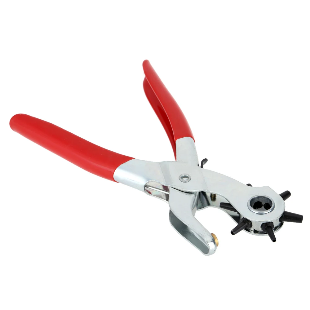 Hole Punching Machine 9'' Punch Plier Round Hole Perforator Tool Make Hole Puncher for Watchband Cards Leather Belt