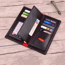 Новинка, мужской Длинный кошелек, модный бизнес-держатель для карт, кожзам, кожзам, мужской кошелек, кошелек для телефона