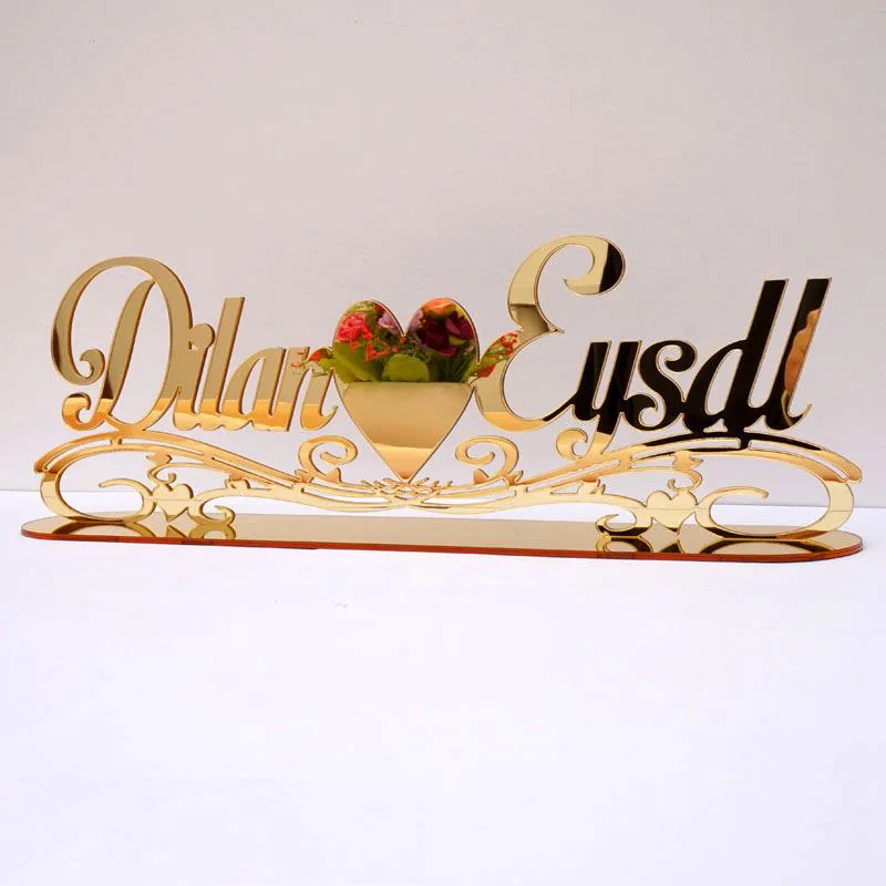 

Personalized Custom Mirrored Name for Table Decor Acrylic Mirror Tableshow Wedding Decoration on Desktop Party Favors Guest Gift