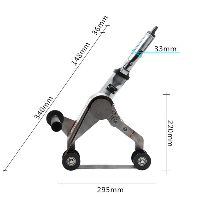 Borntun пневматическая ленточная шлифовальная машина полировщик машина для полировки шлифовка полировка металл дерево нержавеющая сталь