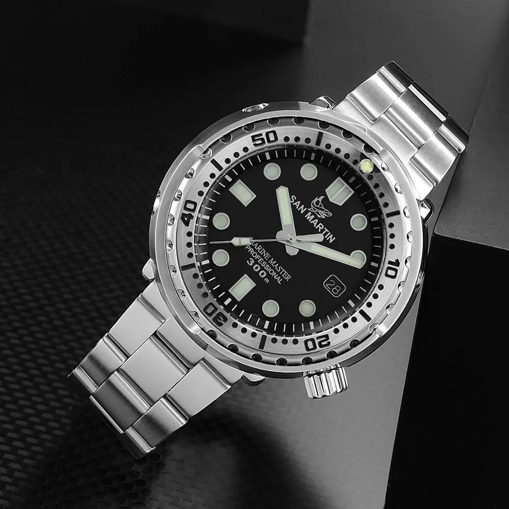Автоматические часы San Martin Tuna SBBN015 модные NH35 со стальным механизмом