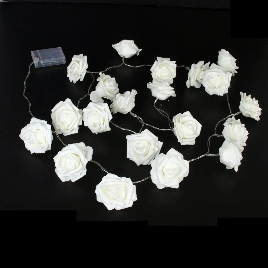 

20 LED Rose Decoration String LED Lights Copper Wire String Lights Battery Powered LampWedding Party Christmas light