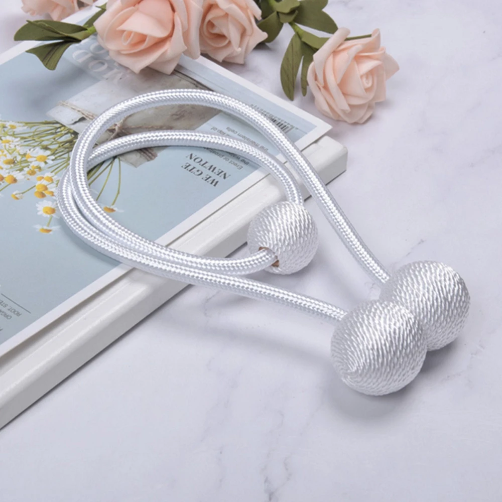 New Magnetic Pearl Ball Curtain Tiebacks Tie Backs Holdbacks Buckle Clips Accessory Curtain Tieback 1Pcs