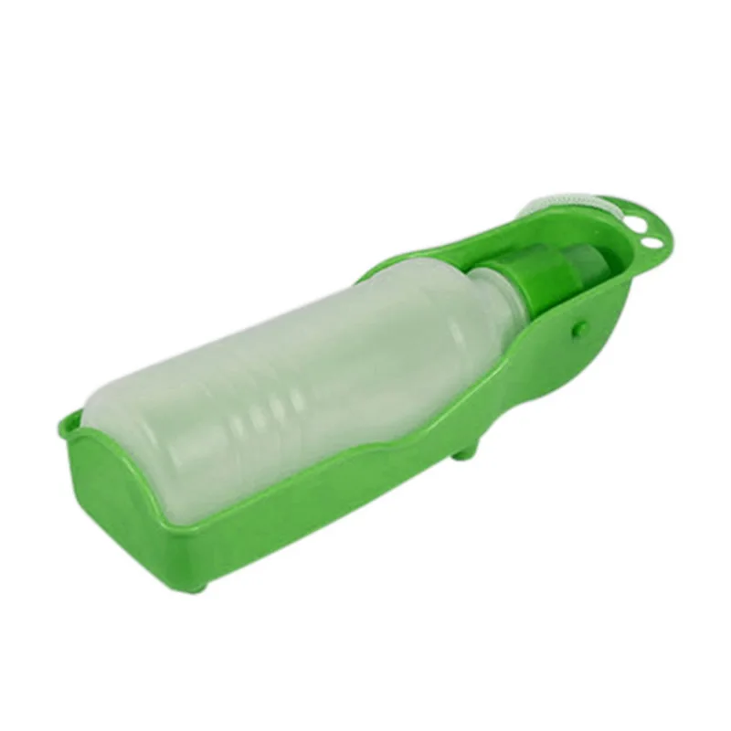 Hoomall 250 мл пластиковый складной котенок щенок устройство для кормления собак бутылка с водой переносная дорожная бутылка кошки собаки аксессуары для домашних животных - Цвет: Зеленый