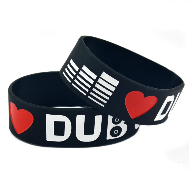 1 шт Love DUB шаг силиконовый резиновый браслет Черный и белый|Браслеты с шармами| |