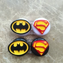 LIUSVENTINA портативный DIY милый Бэтмен Супермен контактная линза коробка контейнер для цветных линз подарок на день рождения для девочек