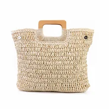 Summer Bohemian Straw Bags for Women 2019 Large Capacity Beach Handbags Vintage Rattan Bag Handmade Kintted Travel Bags Bolsas summer travel handbags drawstring basket bag leisuretote hair ball lace bohemian beach bag for women retro handmade straw bags