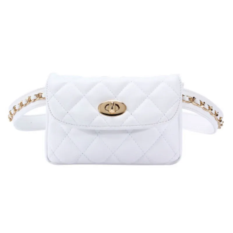 white designer fanny pack