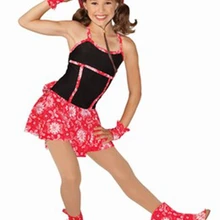 Жюстокор, гимнастический купальник для девочек взрослых девочек современный танец хип-хоп джазовое выступление Костюмы Детский комбинезон с цветочным принтом