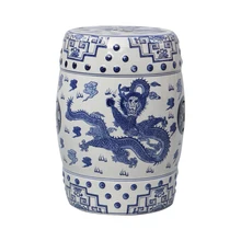 Роскошный китайский синий и белый керамический стул античный фарфор с ручной росписью садовые стулья