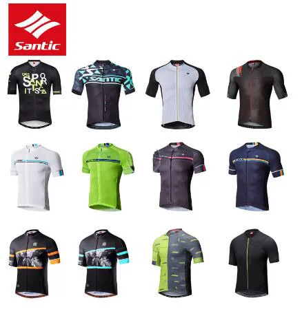 

2019 Santic 8 Style Men Short Sleeve Cycling Jersey Summer Breathable MTB Road Bike Top Quick Dry Pro Outdoor Sport Riding Shirt