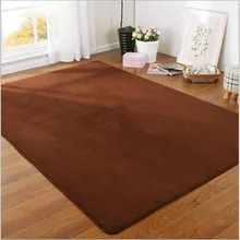 High Quality Beige Solid Color Coral Velvet Carpet Bedside Blanket Pad Full Spread Rugs Doormat Parlor Bedroom Hotel Floor Mat