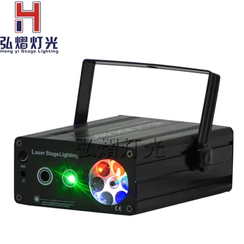 

New High Quality Mini 2in1 effect R&G Audio stars Whirlwind Laser Projector Stage Disco DJ Club KTV family party light Show