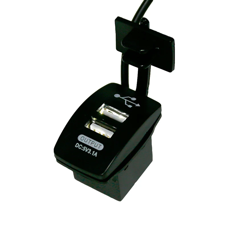 Автомобильное зарядное устройство разветвитель адаптер питания розетка 12 В двойной USB - Название цвета: Белый