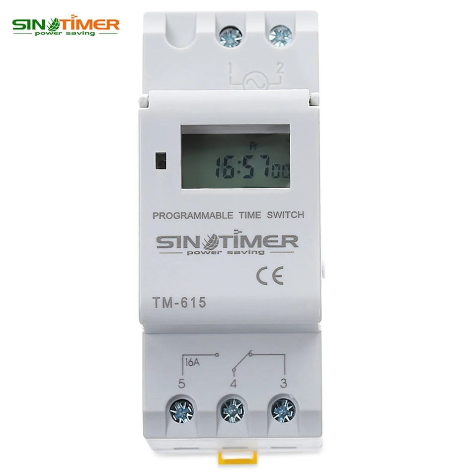 

SINOTIMER Brand Electronic Weekly 7 Days Programmable Digital TIME SWITCH Relay Timer Control AC 110V/220V 16A Din Rail Mount