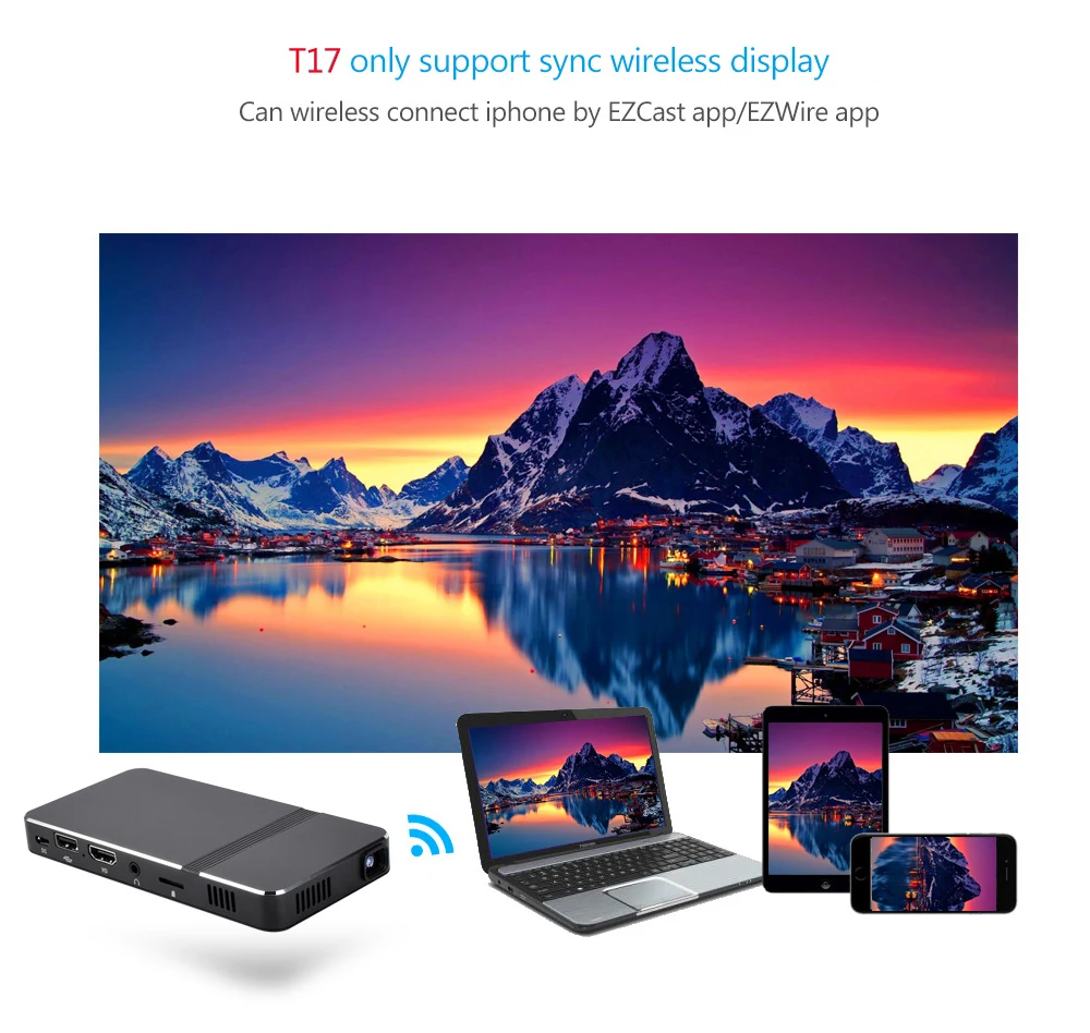ThundeaL T18 DLP Mini Projector Android 7.1 WiFi 8G 32G ROM 3D P8I 4K Pico Projector Touch Pad Battery 5000mAh Bluetooth HDMI In ThundeaL T18 DLP Mini Projector Android 7.1 WiFi 8G 32G ROM 3D P8I 4K Pico Projector Touch Pad Battery 5000mAh Bluetooth HDMI In