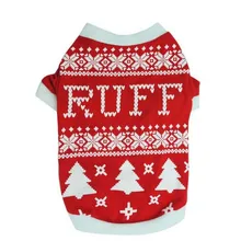 Рождество Pet хлопковая рубашка елка Снежинки узор Одежда для собак чихуахуа кошка поставки