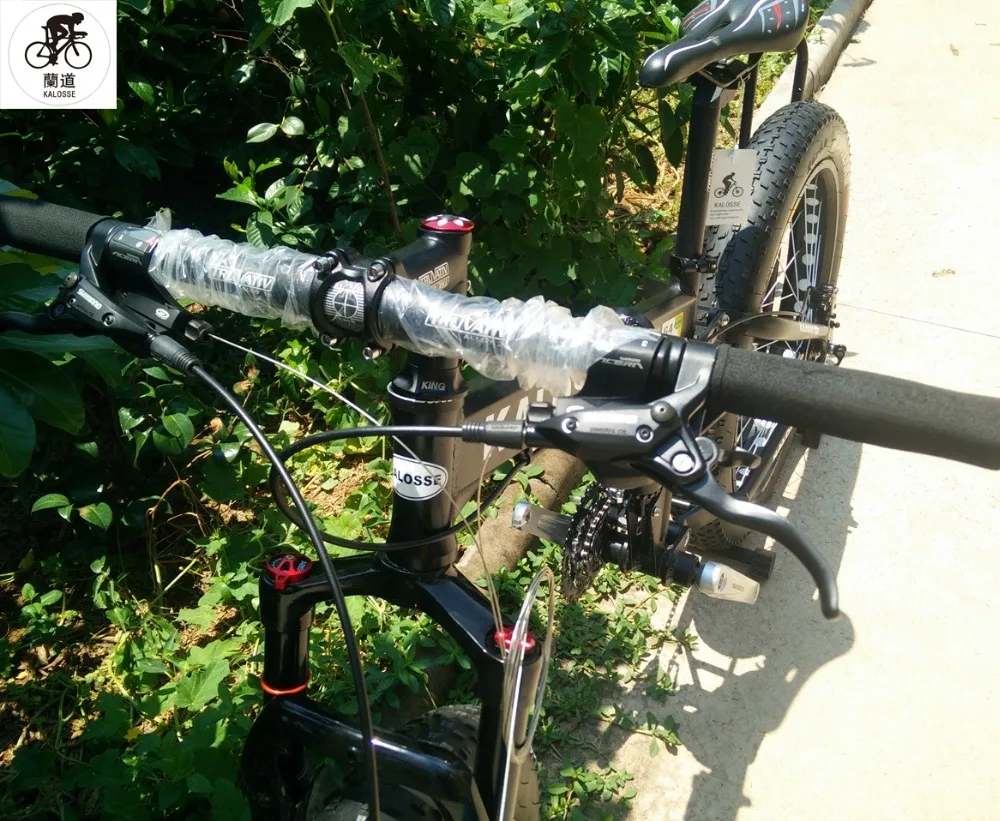 Clearance Kalosse Full suspenion  bike snow   Folding  DIY colors 26*4.0  tires  mountain  bike   24/27/30 speed 3