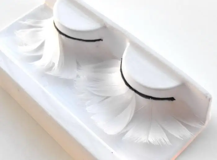 1 пара в стиле Хэллоуина натуральные белые перьевые накладные ресницы для наращивания ресниц Pestanas Postizas набор для ресниц