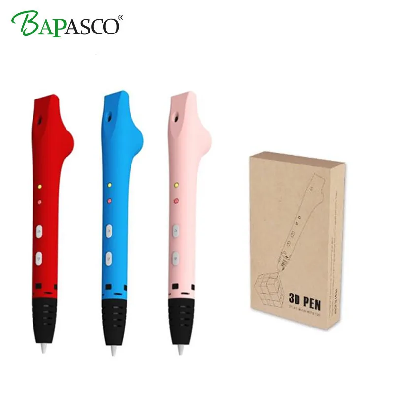

2018 Newest 3D Pens BAPASCO 4S-01 3D Printing Pen+100M ABS scribble pen For Kids Puzzle Education Tool caneta 3d pen DIY Gifts