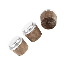 37 мм диаметр дна деревянная бутылка термос пробка Серебряный тон 3 штуки