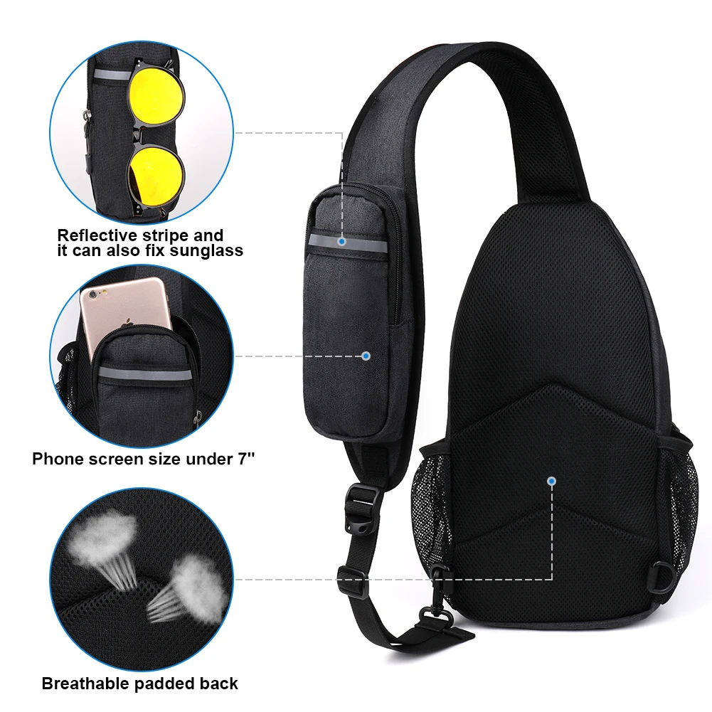 Waterfly Crossbody Sling Backpack Sling Bag Travel Hiking Chest Bag Daypack