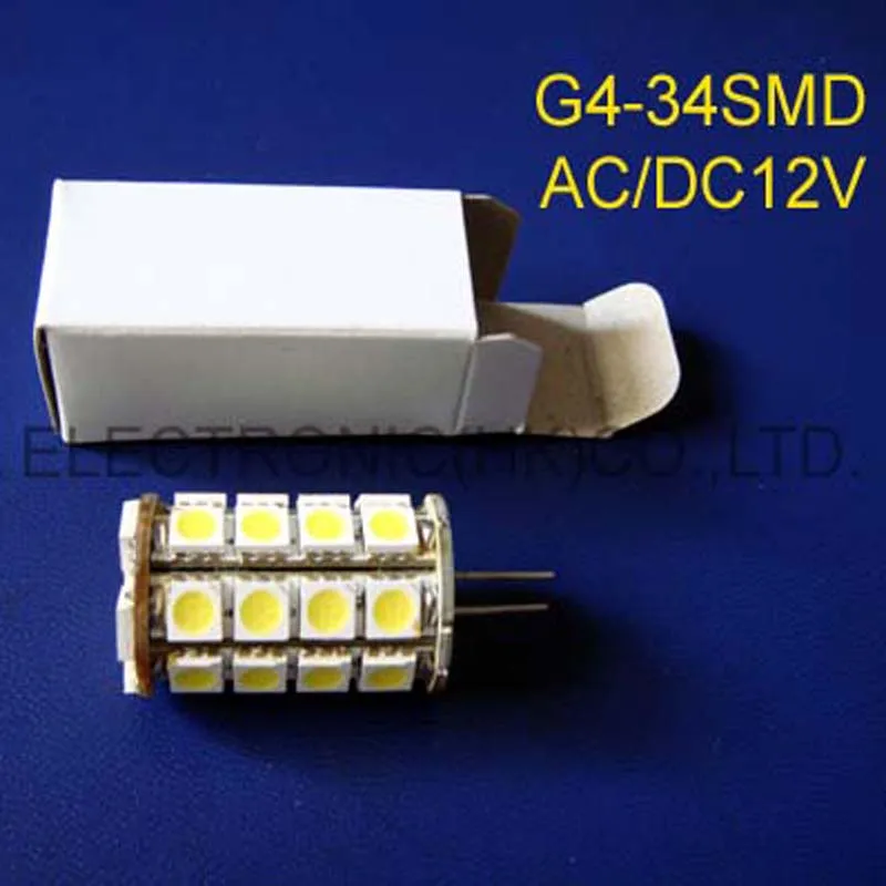 Высокое качество AC/DC12V G4 светодиодные лампы, 34smd 5050 LED G4, 12 В G4 светодиодные фонари( 20 шт./лот