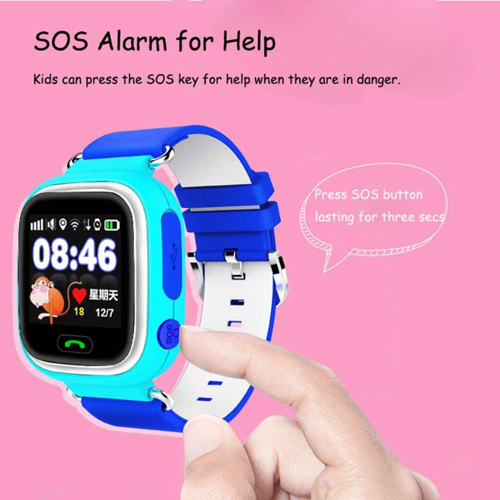 COXRY GPS Kids Watch Smart WIFI GSM Phone SOS Bracelet Anti Lost Baby Girls Watches 2019 3