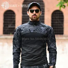 Военный, камуфляжный, армейский футболка тактическая рубашка с длинным рукавом быстросохнущая MultiCam камуфляж армейские для пеших прогулок и охоты рубашки для мальчиков