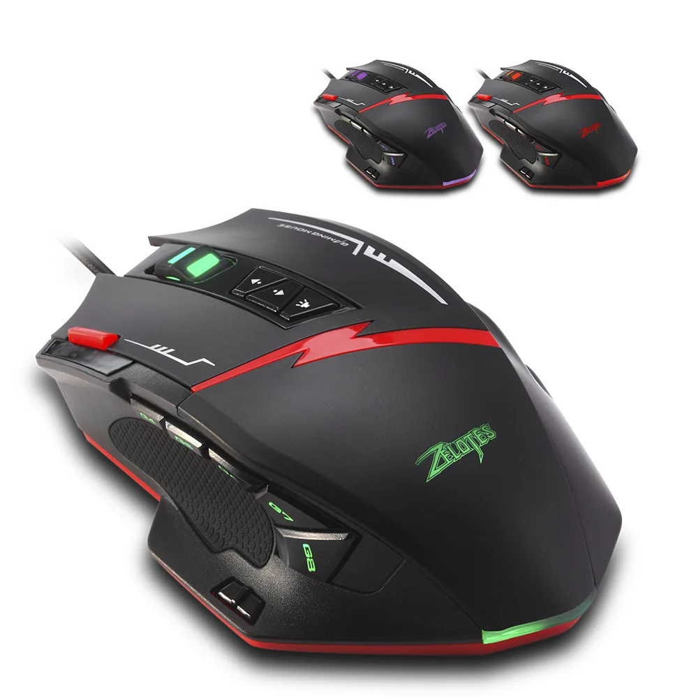 

Zelotes C15 computer mouse hand game Gaming Mouse 7000 DPI 13 Programmable Buttons Weight Tuning Cartri gaming mouse