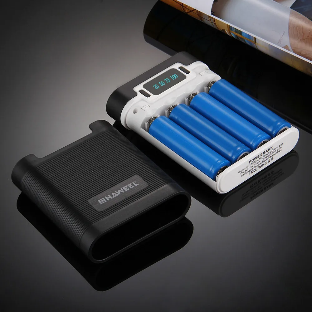 2 USB power bank 4x18650 зарядное устройство коробка портативный power Bank чехол power display портативная зарядка для телефона повербанк внешний