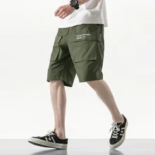 Для мужчин бегунов треники Японии стиль плюс размеры Свободные повседневные шорты-карго MaleFashion уличная хип хоп шаровары плюс